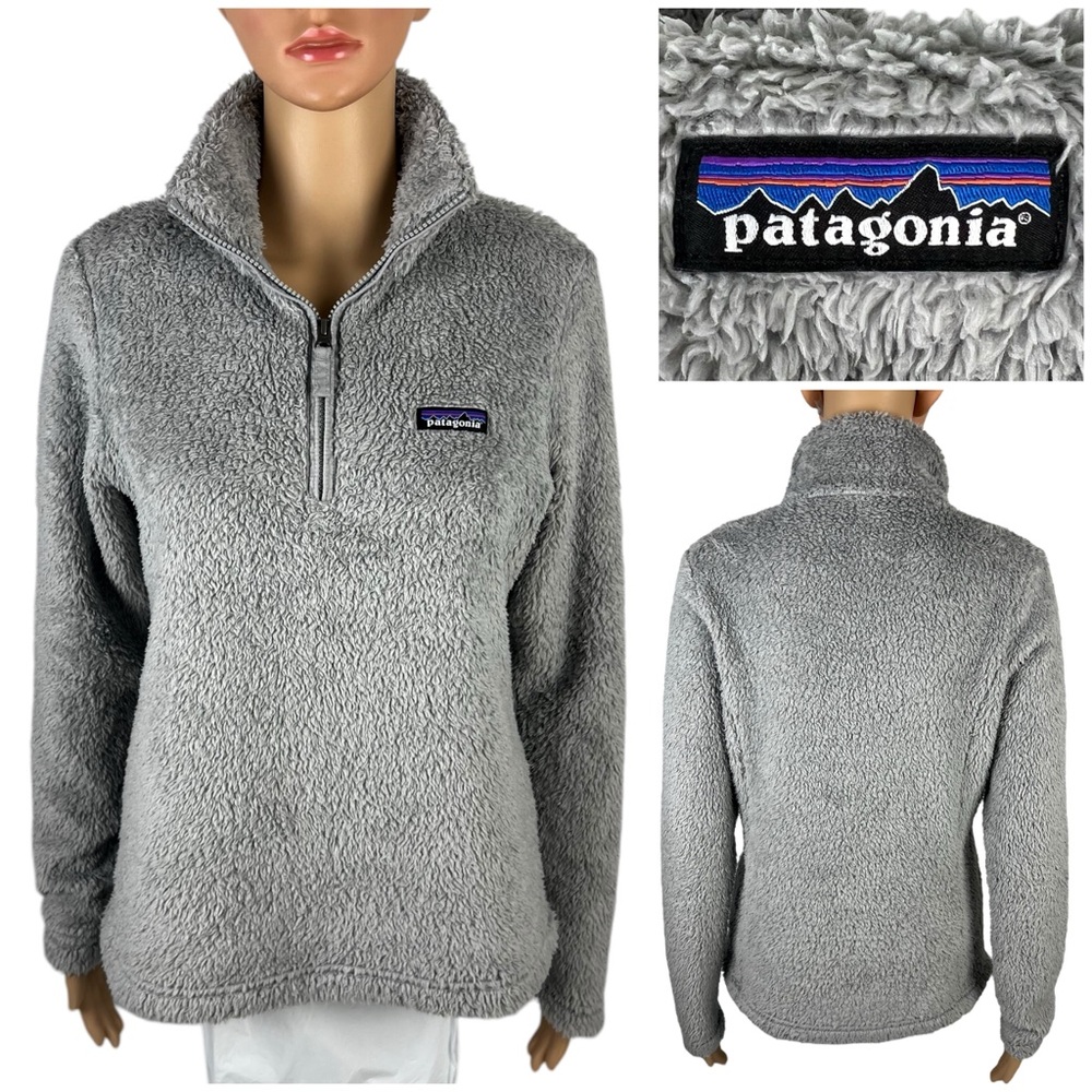 Patagonia Womens Small Los Gatos 1/4 Zip Gray Pullover Fleece 25235 Casual